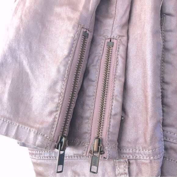 I Jeans by Buffalo Coated Metallic Ankle Zip Low Rise in Pink Silver - Picture 9 of 11